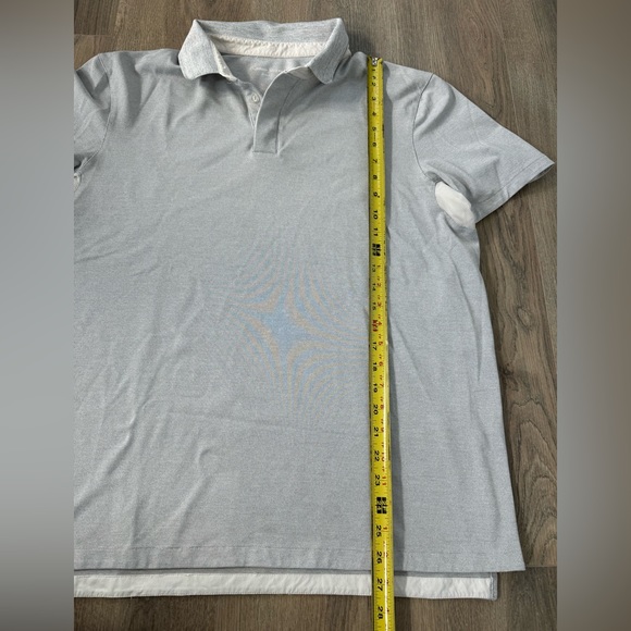 Outdoor Voices Polo Shirt Light Gray mens XL COLLARED Button - Picture 2 of 6